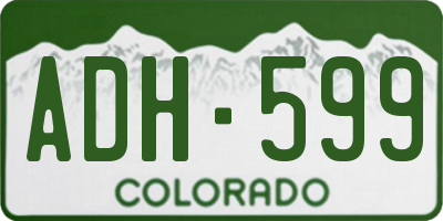 CO license plate ADH599