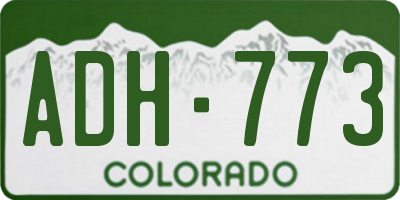 CO license plate ADH773