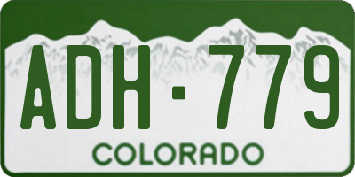 CO license plate ADH779