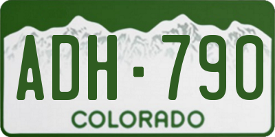 CO license plate ADH790