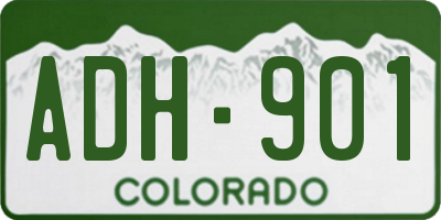 CO license plate ADH901