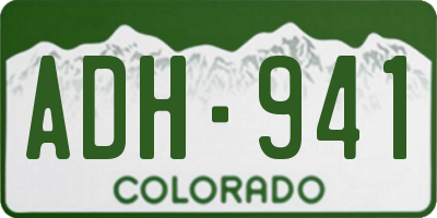 CO license plate ADH941