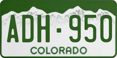 CO license plate ADH950