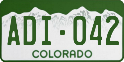 CO license plate ADI042