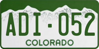 CO license plate ADI052