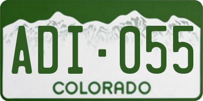 CO license plate ADI055