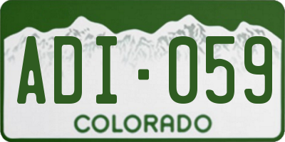 CO license plate ADI059