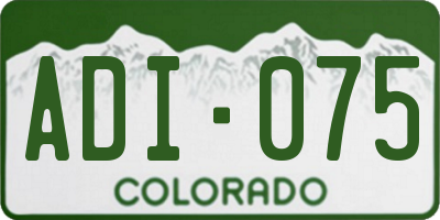CO license plate ADI075