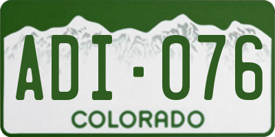 CO license plate ADI076