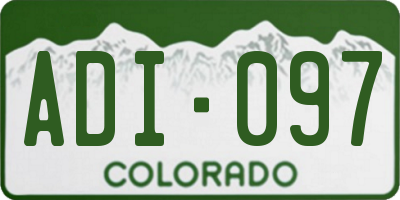 CO license plate ADI097