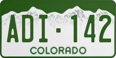 CO license plate ADI142