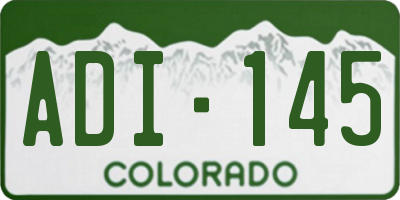 CO license plate ADI145