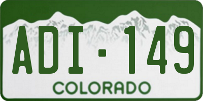 CO license plate ADI149
