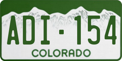 CO license plate ADI154