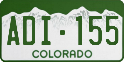 CO license plate ADI155