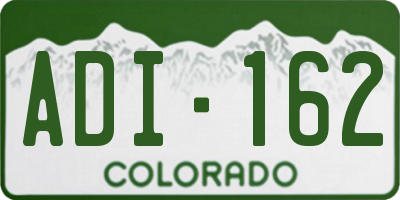 CO license plate ADI162