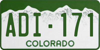 CO license plate ADI171