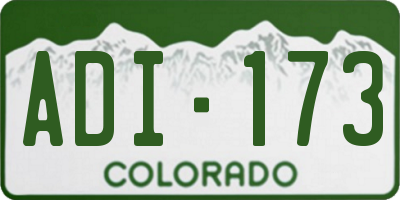 CO license plate ADI173