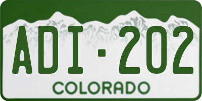 CO license plate ADI202