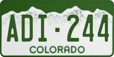 CO license plate ADI244