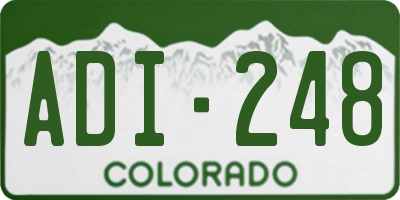 CO license plate ADI248