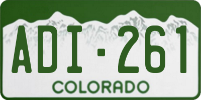 CO license plate ADI261