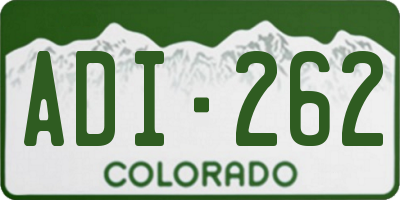 CO license plate ADI262