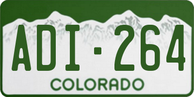 CO license plate ADI264