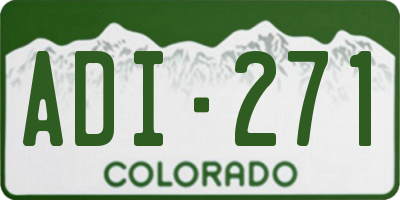 CO license plate ADI271