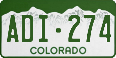 CO license plate ADI274