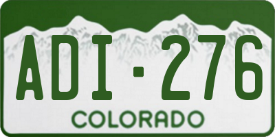CO license plate ADI276