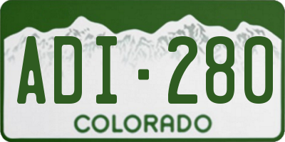 CO license plate ADI280