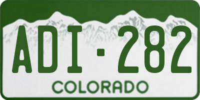 CO license plate ADI282