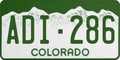 CO license plate ADI286