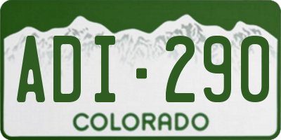 CO license plate ADI290