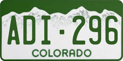 CO license plate ADI296