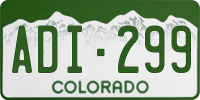CO license plate ADI299