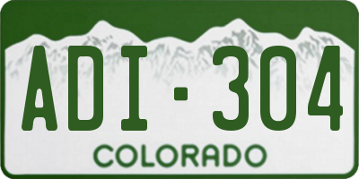 CO license plate ADI304