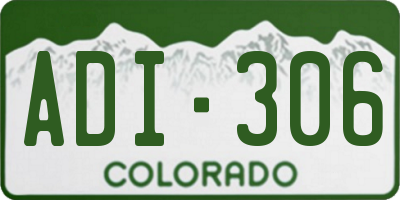 CO license plate ADI306