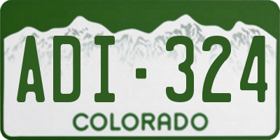 CO license plate ADI324