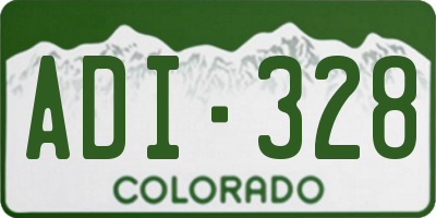 CO license plate ADI328
