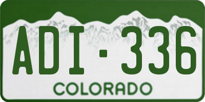 CO license plate ADI336