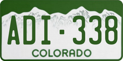 CO license plate ADI338