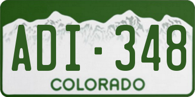 CO license plate ADI348