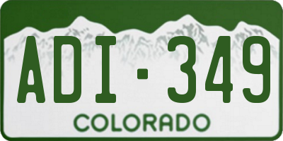 CO license plate ADI349