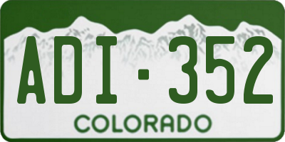 CO license plate ADI352