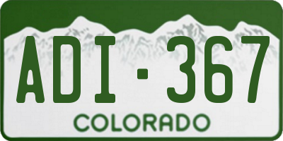 CO license plate ADI367