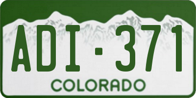 CO license plate ADI371
