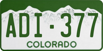 CO license plate ADI377