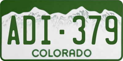 CO license plate ADI379